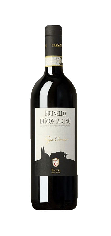 Tiezzi Enzo - Poggio Cerrino Brunello di Montalcino 2014 wine bottle, 750 ml, red wine, Sangiovese Grosso, aged in Slavonian oak.