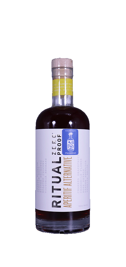Non-Alcoholic Aperitif Ritual bottle, zero-proof, gluten-free, keto-friendly, 750ml.