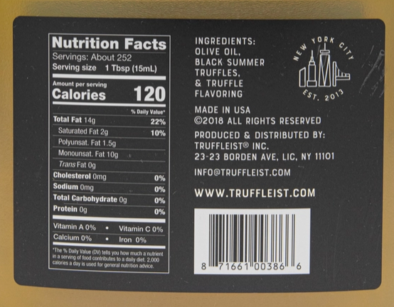 Truffleist Foodservice - One Gallon of Truffle Oil