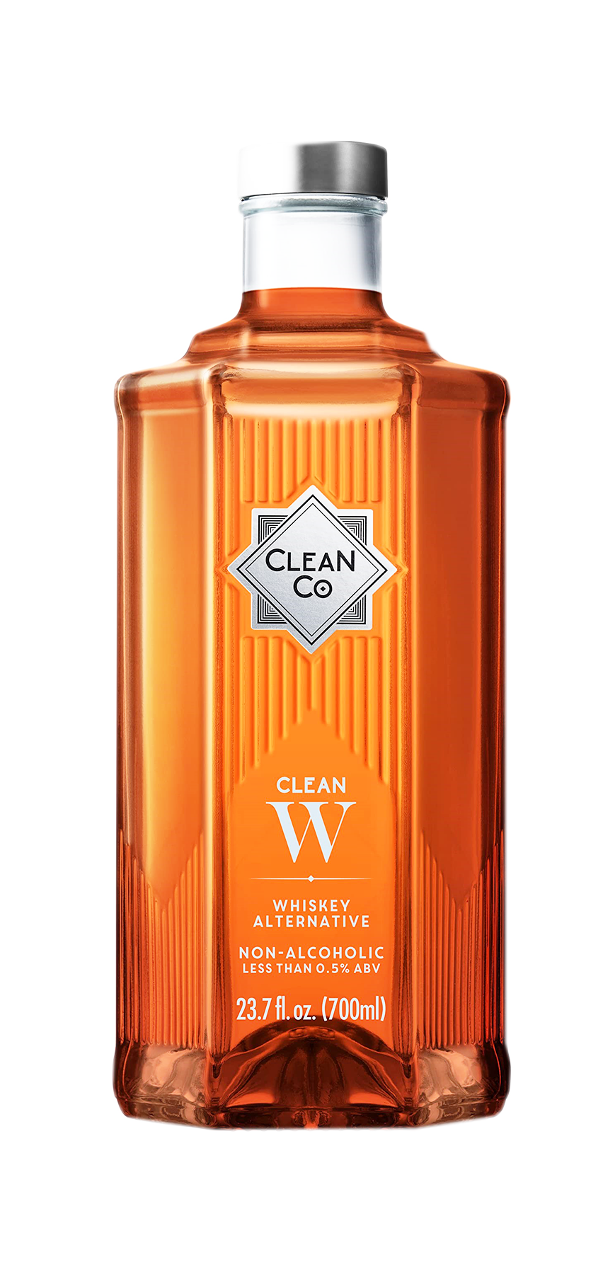Non-alcoholic bourbon-style whiskey alternative Clean W bottle, 700ml.