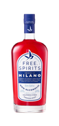 Milano Free Spirits non-alcoholic aperitif bottle with blood orange and cinnamon.