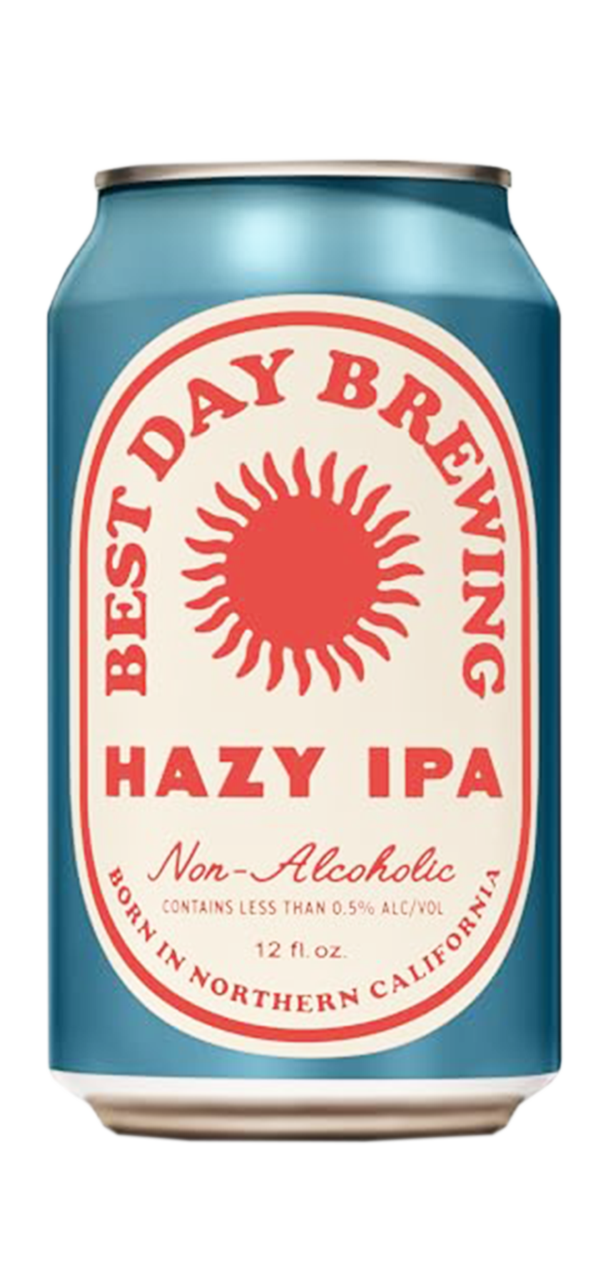 Hazy IPA Best Day Brewing non-alcoholic beer can.