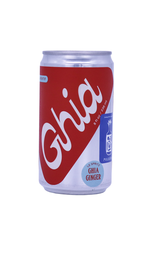 Can of Le Spritz Ginger - Ghia non-alcoholic aperitif.